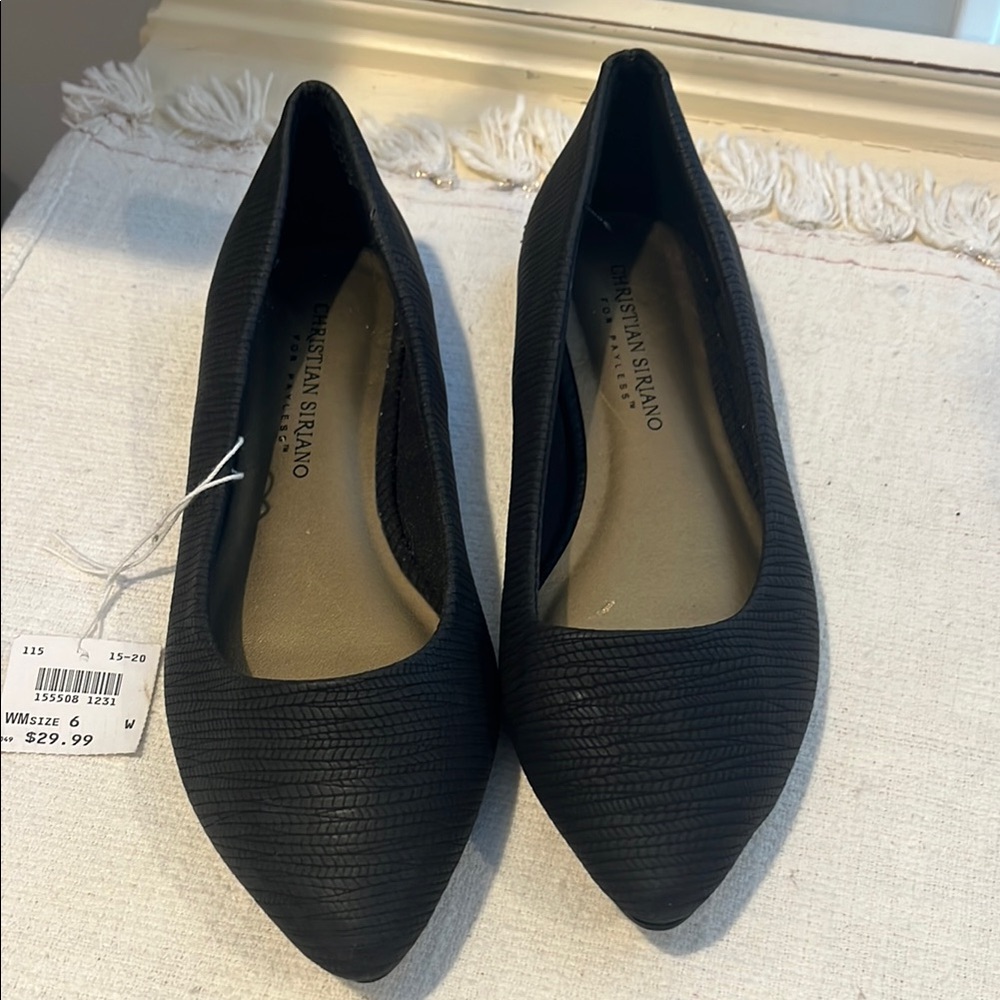 Christian Siriano Black Minimalist Flats